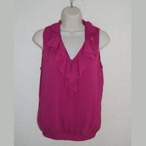 White House Black Market Woman's Blouse M Fuchsia